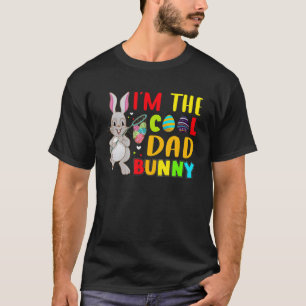 Ich bin der Coole Vater Bunny Ostereier Happy Oste T-Shirt
