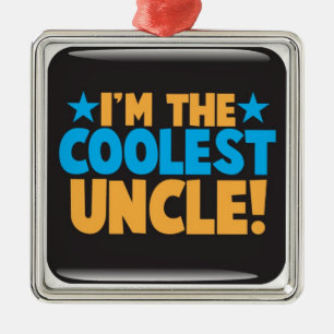 Ich bin der coolste Onkel! Silbernes Ornament
