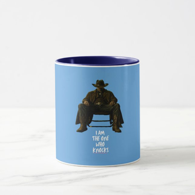 Ich bin der, der klopft | Berühmter Spruch Kaffeet Tasse (Zentrum)