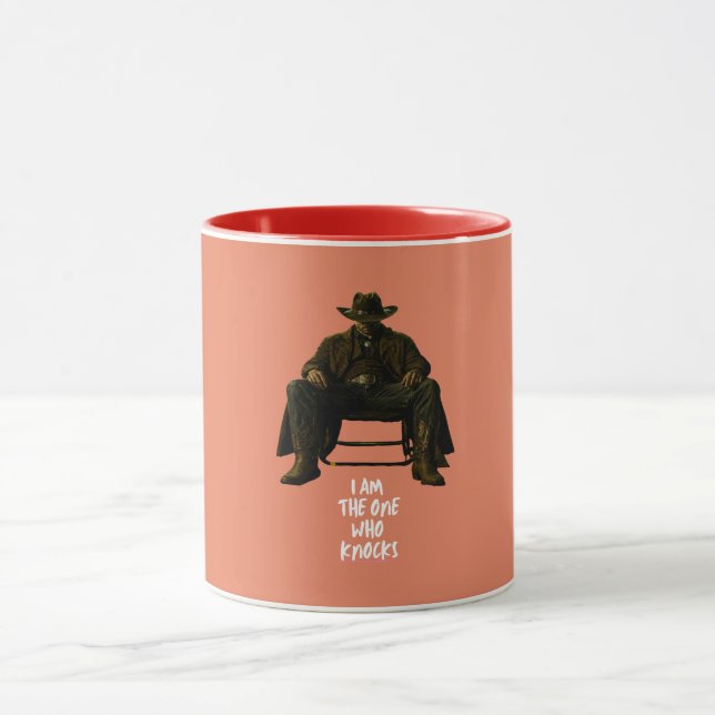Ich bin der, der klopft | Berühmter Spruch Kaffeet Tasse (Zentrum)