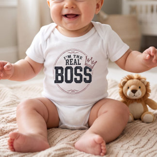 Ich bin der echte Boss Baby Lustiges passendes Mut Strampler