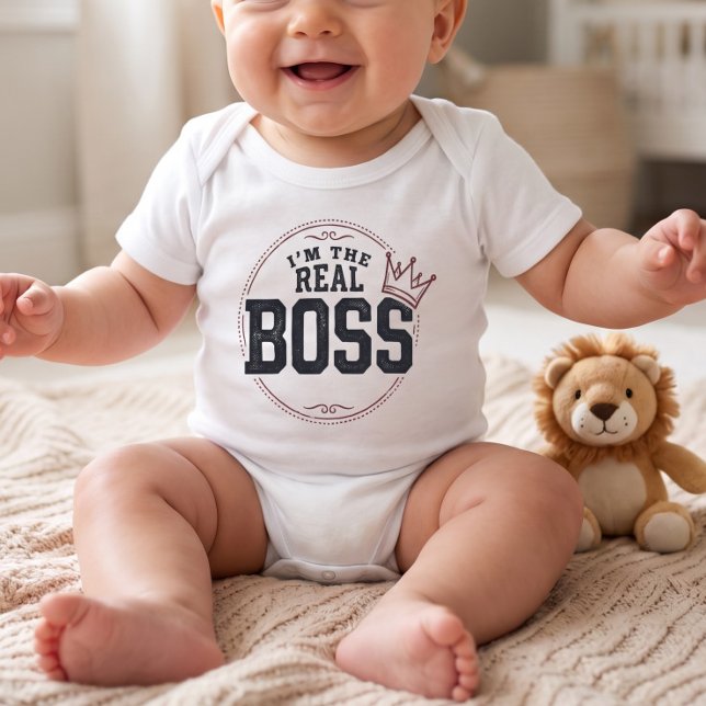 Ich bin der echte Boss Baby Lustiges passendes Mut Strampler (Von Creator hochgeladen)