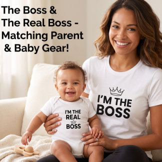 Ich bin der echte Boss Baby Lustiges passendes Mut Strampler