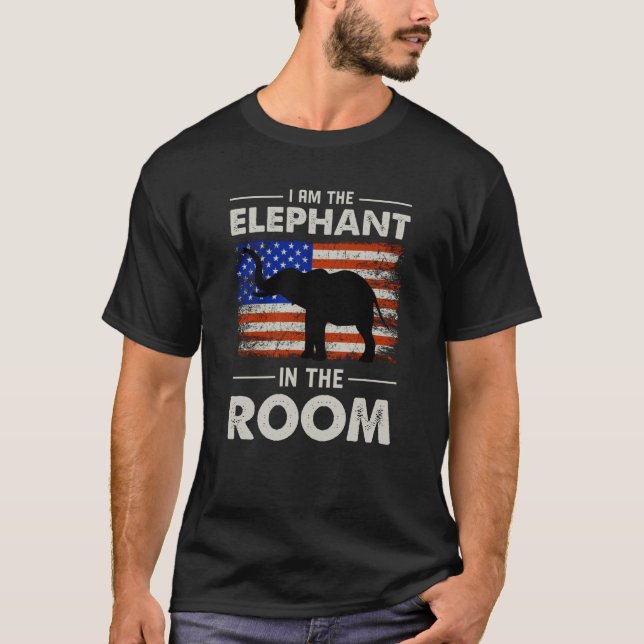 Ich bin der Elefant im Zimmergeschenk T-Shirt (Vorderseite)