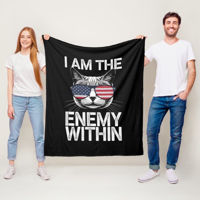 Ich bin der Feind in Kamala Harris 2024 Fleecedecke (Beispiel)
