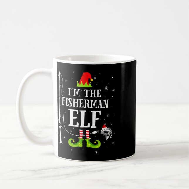 Ich bin der Fischer Elf passend lustiger Angel-Chr Kaffeetasse (Links)