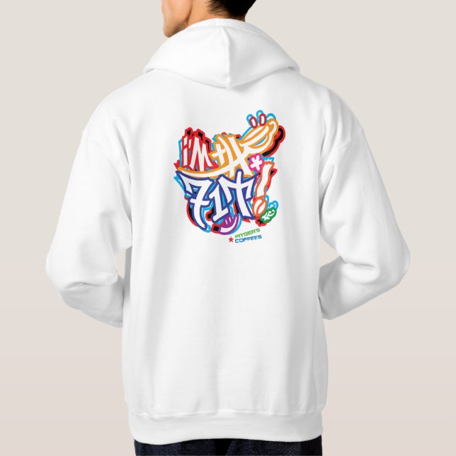 Ich bin der FIT Graffiti Multicolor Hoodie (Rückseite)