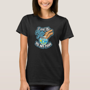 Ich bin der Flockengott für meine Fische - Haustür T-Shirt