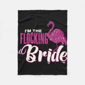 Ich bin der Flocking Bride Fun Glittery Bacheloret Fleecedecke