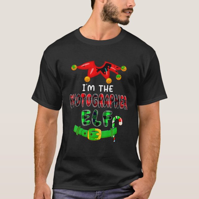 Ich bin der Fotograf Elf Xmas Kostüme Elf Lover P T-Shirt (Vorderseite)