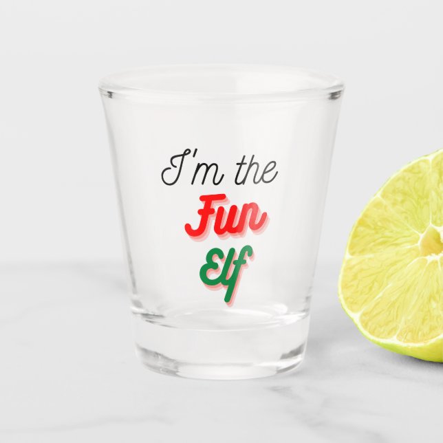 Ich bin der Fun Elf | Witziger Witz Weihnachten Schnapsglas (Vorderseite)
