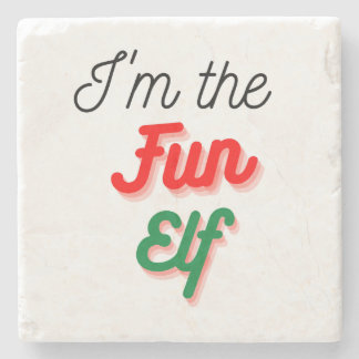 Ich bin der Fun Elf | Witziger Witz Weihnachten Steinuntersetzer