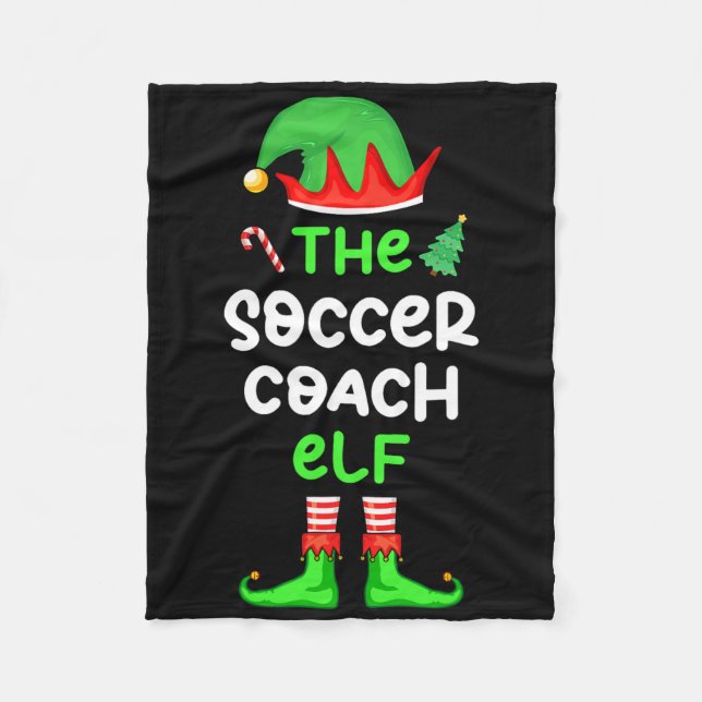 Ich bin der Fußballtrainer-Elf-Christmas-Matching- Fleecedecke (Vorderseite)