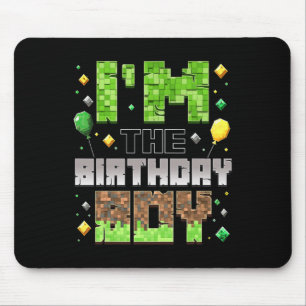 Ich bin der Geburtstagskind Party Gamer Pixel Boy  Mousepad