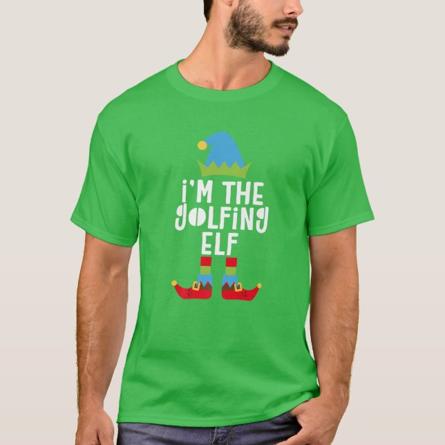 Ich bin der Golfelf, der Weihnachtskostüm passt T-Shirt (Vorderseite)