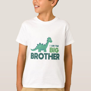 Ich bin der große Bruder Junge Cartoon Dinosaurier T-Shirt