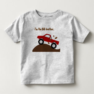 Ich bin der große Bruder-Rote-Monster-LKW Kleinkind T-shirt