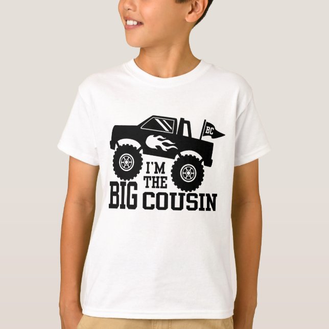 Ich bin der große Cousin-Monster-LKW T-Shirt (Vorderseite)