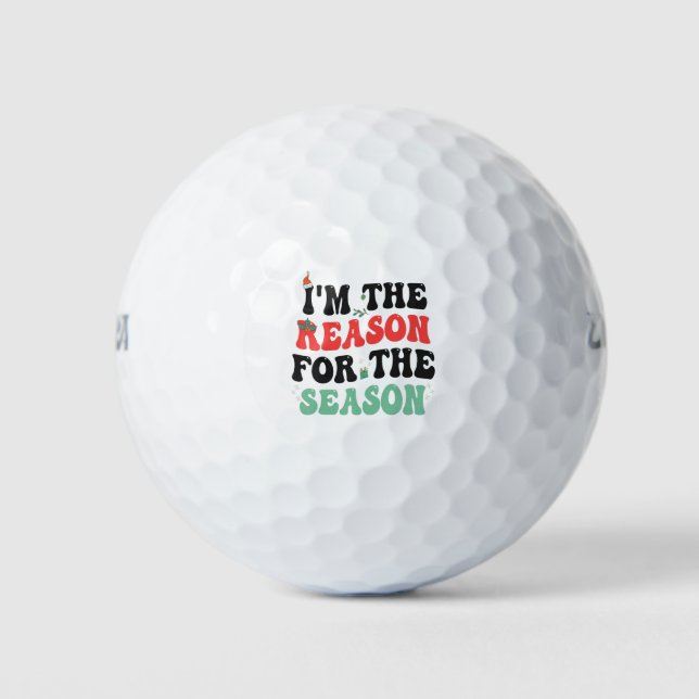 Ich bin der Grund für das Weihnachtsgeschenk der S Golfball (Vorderseite)