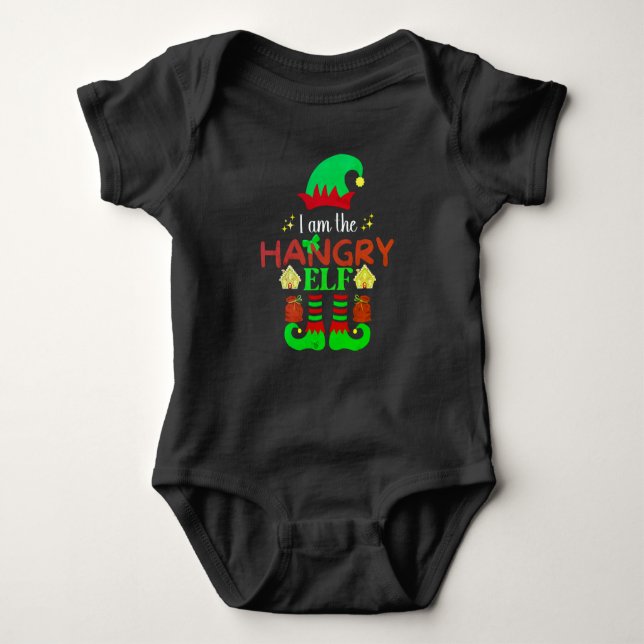 Ich bin der hangry Elf Baby Strampler (Vorderseite)