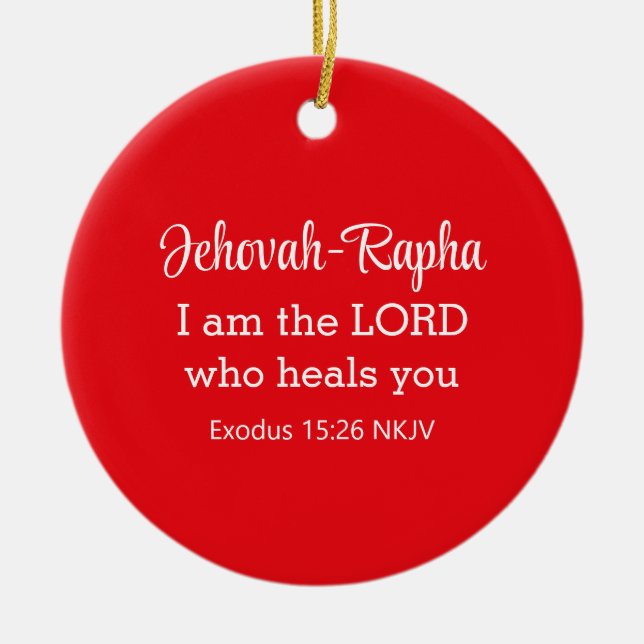 Ich bin der Herr, der dich heilt frohe Weihnachten Keramik Ornament (Vorne)