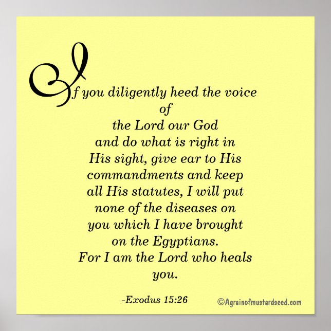 Ich bin der Herr, der dich heilt Poster (Vorne)