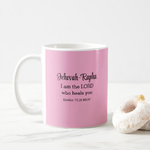 Ich bin der Herr, der dich heilt Verse Light Pink Kaffeetasse