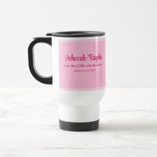 Ich bin der Herr, der dich heilt Verse Light Pink Reisebecher