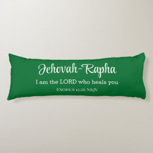 Ich bin der Herr, der dir Bibelverse Grün heilt Seitenschläferkissen