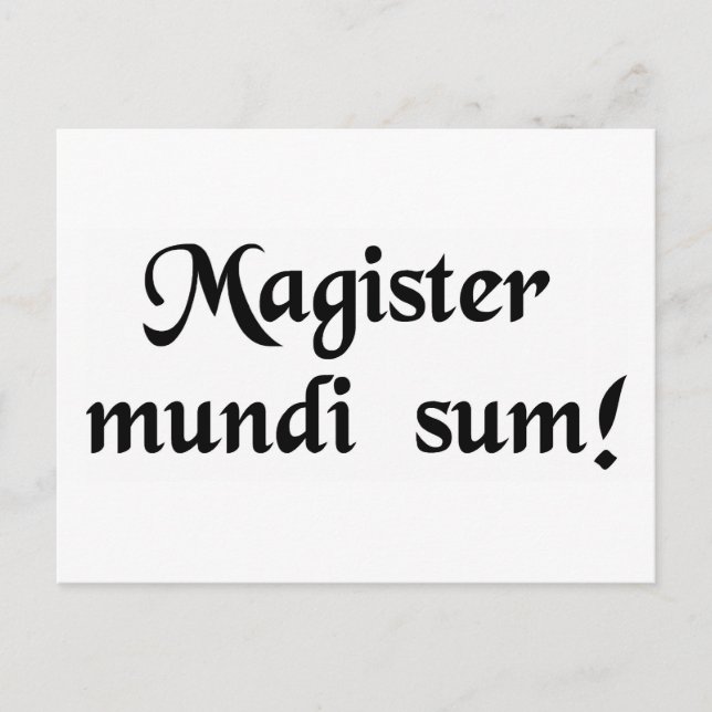 Ich bin der Herr des Universums! Postkarte (Vorderseite)