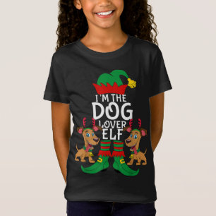 Ich bin der Hund-Lover-Elf, der Weihnachtsbaum-Bes T-Shirt
