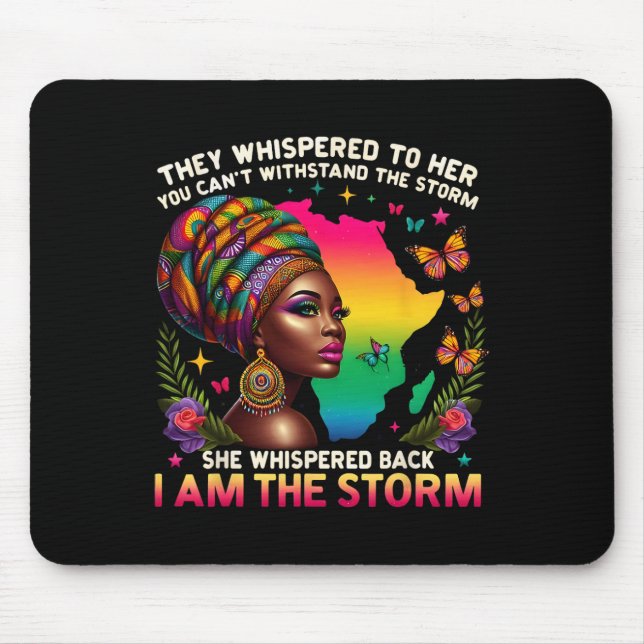 Ich bin der inspirierende afrikanische Stolz W Mousepad (Vorne)