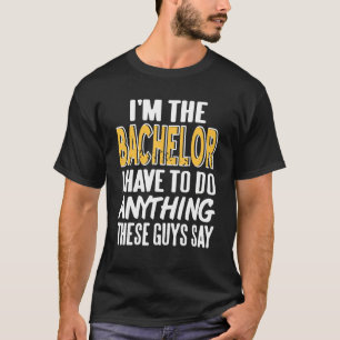 Ich bin der Junggeselle Lustiges Retro-Junggeselle T-Shirt