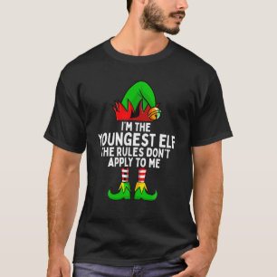 Ich bin der jüngste Elf Matching Familie Weihnacht T-Shirt