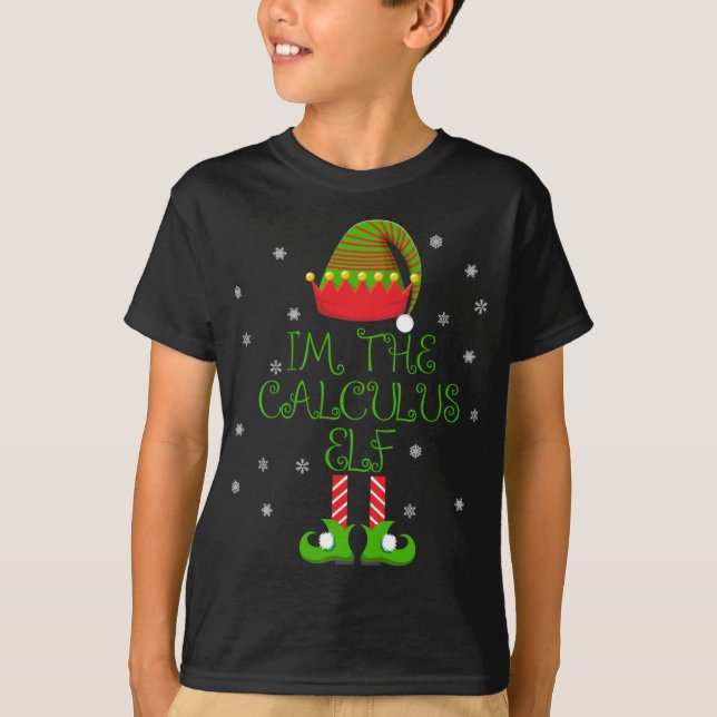 Ich bin der Kalkulus Elf Funny Lehrer Xmas T-Shirt (Vorderseite)