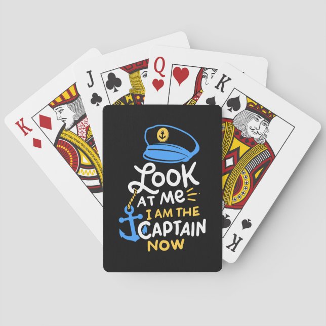 Ich bin der Kapitän, der jetzt Captain Gift bootet Spielkarten (Rückseite)