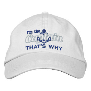 Ich bin der Kapitän, deshalb Humor Bestickte Baseballkappe