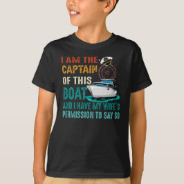 Ich bin der Kapitän dieses Bootes Retro Vintage T-Shirt