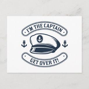 Ich bin der Kapitän Postkarte