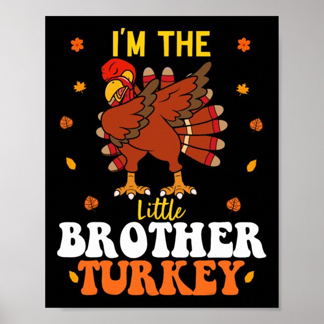 Ich bin der kleine Bruder Türkei Witzbruder Danke Poster (Vorne)