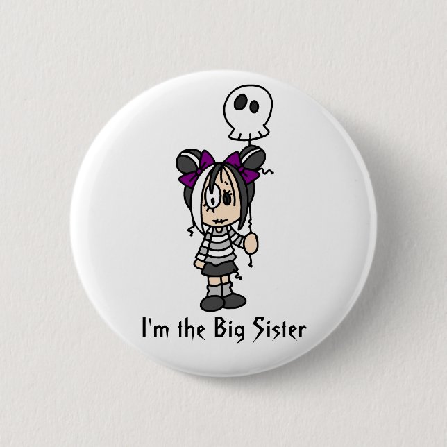 Ich bin der Knopf der großen Schwester Button (Vorderseite)
