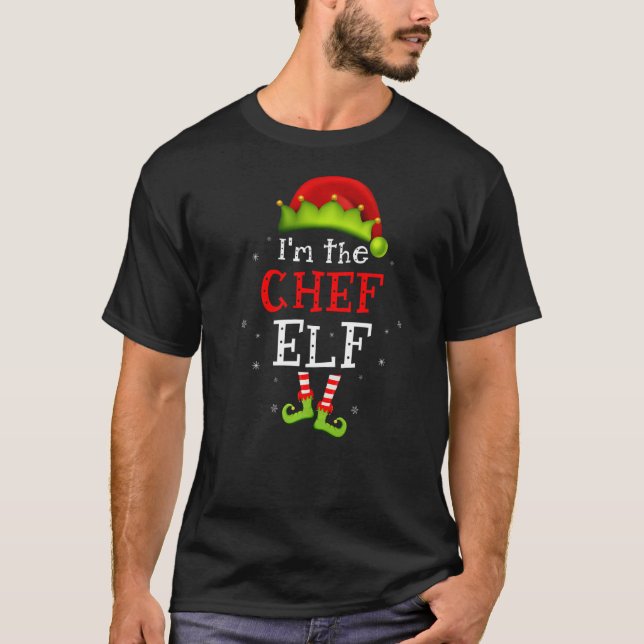 Ich bin der Koch Elf Group Matching Christmas Paja T-Shirt (Vorderseite)