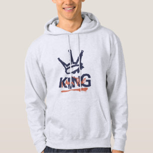 Ich bin der König Crown Grafik Streetwear Hoodie