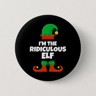 Ich bin der lächerliche Elf Familie Pajama Weihnac Button
