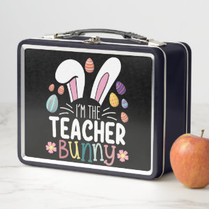 Ich bin der Lehrer Bunny Ostern Matching Metall Brotdose