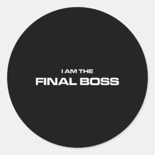Ich bin der letzte Boss - MMA-Kickbox-Kämpfer Runder Aufkleber