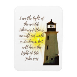 Ich bin der Light John 8:12 mit dem Leuchtturm Magnet
