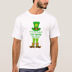 Ich bin der Lucky Taxi Fahrer Leprechaun Funny St. T-Shirt