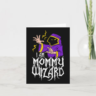 Ich bin der Mama Wizard, der Familie Halloween pas Karte