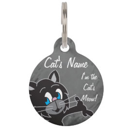 Ich bin der Meow Pet Tag der Katze! Tiermarke